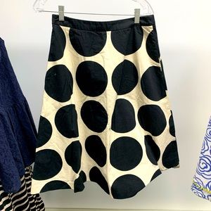 Boden A-line polka dot skirt. US 6L.